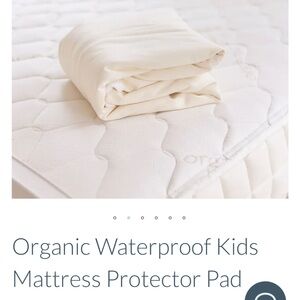 Organic Waterproof Kids Mattress Protector Pad - Cream